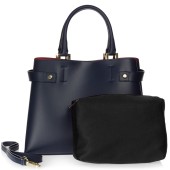 Geanta dama din piele naturala DiAmanti Felina Blu Scuro